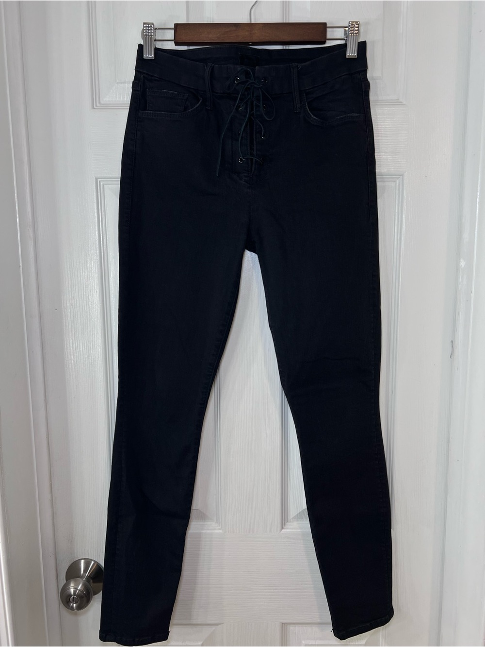 Mother High Waisted Lace Up Looker Ankle Size 28